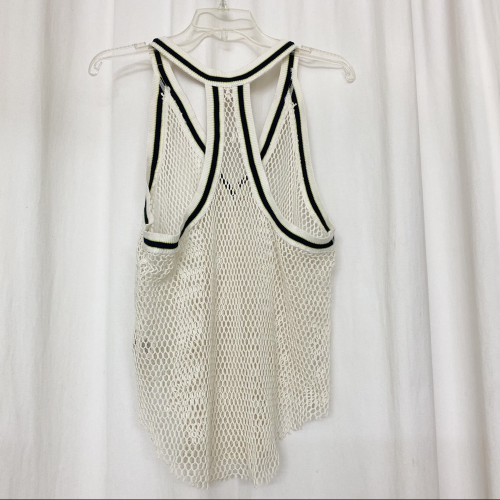 FREE PEOPLE Mesh Cream Racerback Top - Picture 5 of 12